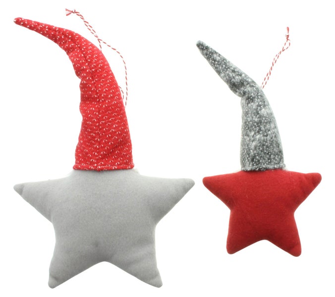FRANK FLECHTWAREN | Sternhänger Wichtel, 2er Set, 16 x 5 x 30 cm, 25 x 7 x 42 cm, POLYESTER, KUNSTSTOFF