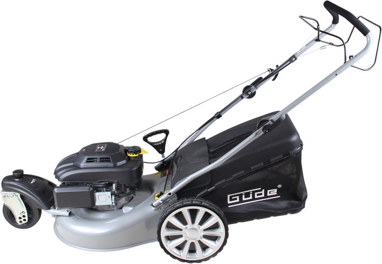 GÜDE Benzin-Rasenmäher Big Wheeler Trike 515 D | 4in1 mit Radantrieb, 51 cm Schnittbreite, 5 PS, Mulchfunktion, Seitenauswurf, 65 l Fangkorb, Leichtstart