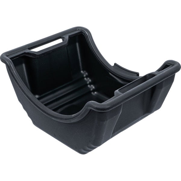 Schwarzer Rodelschlitten aus Kunststoff mit Griffmulden