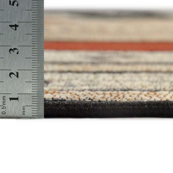 Gewebter Outdoorteppich mit abstrakten Muster Aurora Beige Ø 60 cm