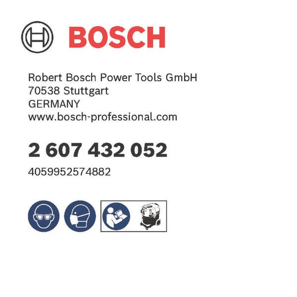 Bosch Flache Plisseefilter H-Klasse (HEPA) PTFE passend zu: GAS 35 H AFC - 2607432052