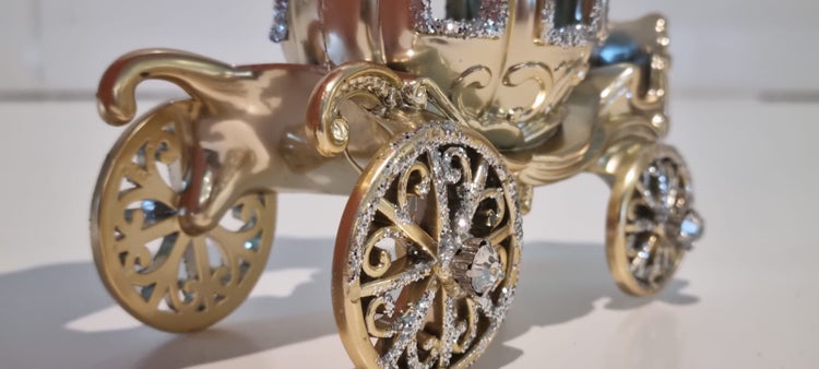 Goldener Aschenputtel Kürbiswagen Weihnachtshänger - Kurt S. Adler