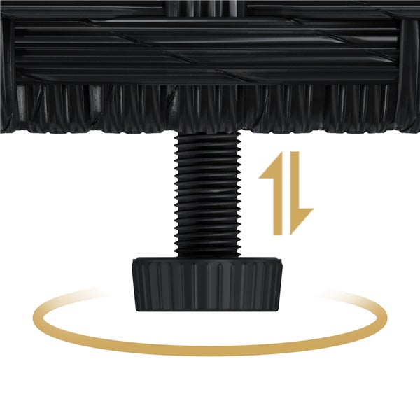 Yaheetech Papasansessel 360° Drehbar , Schwarz / Beige