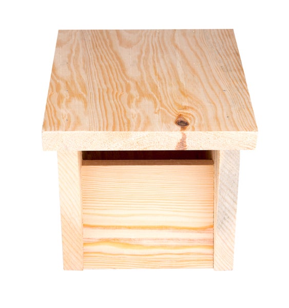 Nistkasten für Rotkehlchen, Gartenrotschwanz & andere Vögel - Halbhöhle Brutkasten Rotschwänzchen Vogelhaus verschraubt - Massivholz aus Schreinerei