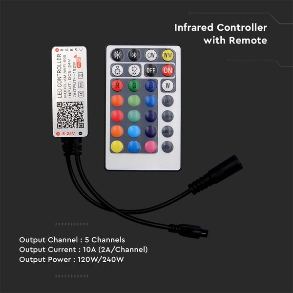 Infrarot-Controller mit Fernbedienung zur Steuerung von LED-Beleuchtungssystemen