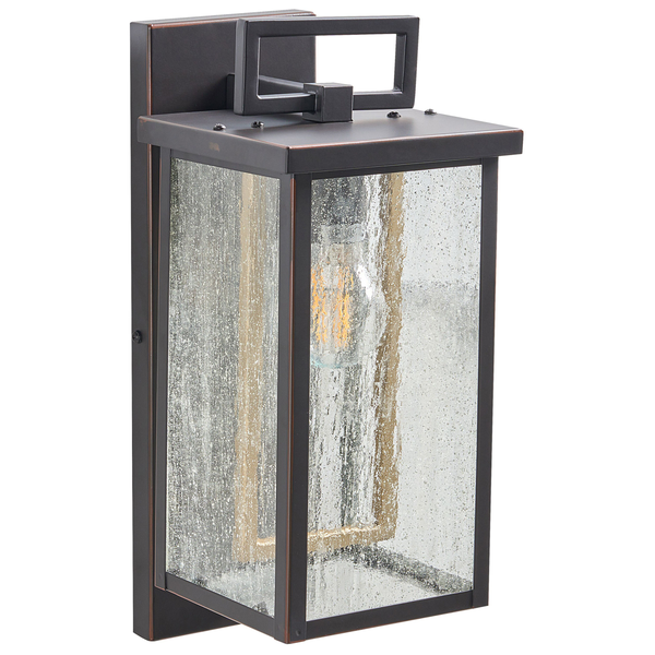 Wandleuchte mit strukturiertem Glas für den Außenbereich