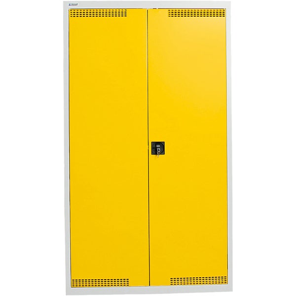 Stumpf Umweltschrank BP-4 lichtgrau / signalgelb + 4 Auffangwannen durchgehend - 7598062