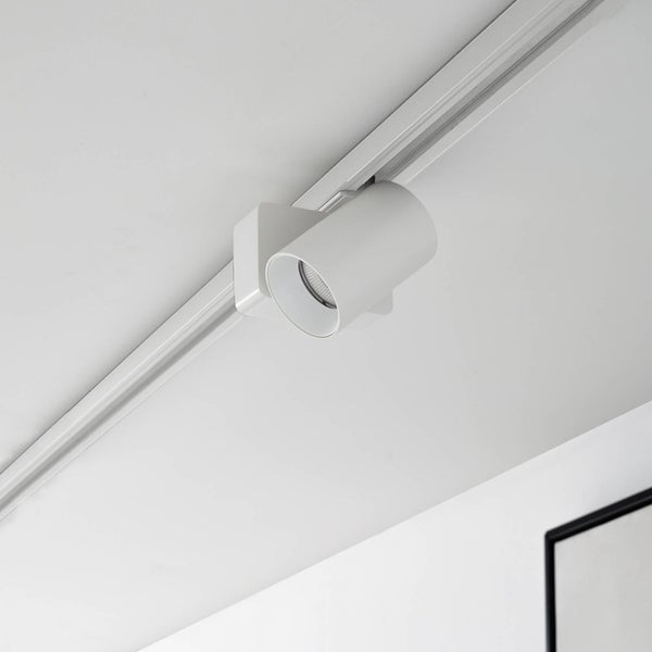 Lindby LED Stromschienenleuchte Linaro/Brinja (Modern) in Weiß aus Aluminium (1 flammig, ) - 1-Phasen Stromschiene Stromschienenstrahler Wohnzimmerleuchte