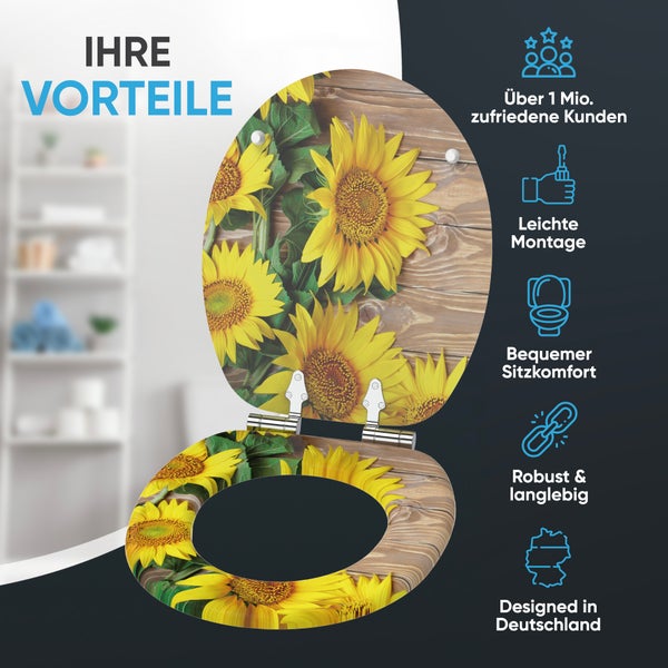 WC-Sitz mit Absenkautomatik Sunflower