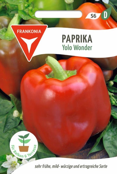Paprika Yolo Wonder Samenpackung von Frankonia