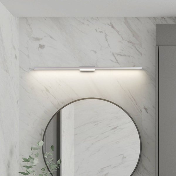 Lindby LED Wandleuchte, Wandlampe Bad Alenia (spritzwassergeschützt (Modern) in Alu aus Aluminium (1 flammig ) - Wandleuchten Spiegelleuchte Badezimmer Wandbeleuchtung Badezimmerleuchte