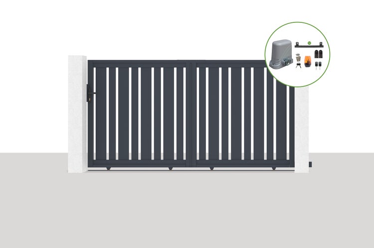 Elektrisches Schiebetor 3x1,6m VEYMONT + TANKER C600 Motorisierung