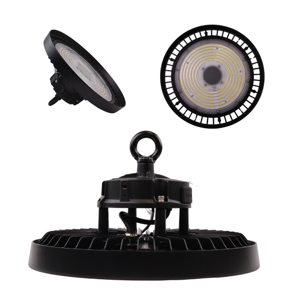 ENOVALITE LED HighBay UFO Hallenstrahler 200W 5000K Neutralweiß 34000lm IP65 LIFUD Netzteil Dimmbare Hallenleuchte