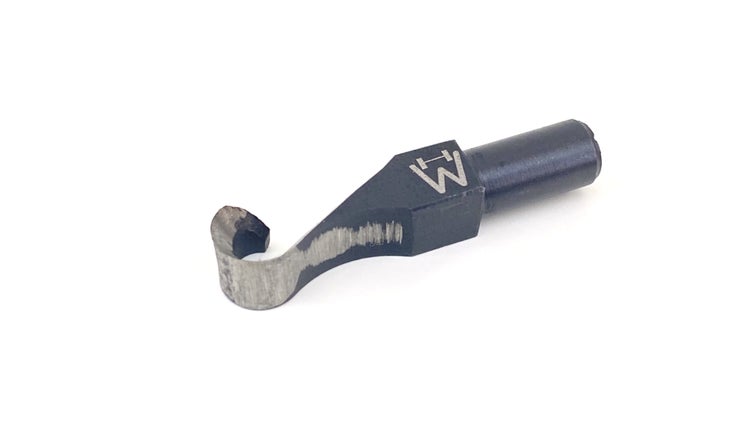 Drechselwerkzeug Set Wiedemann Universalhalter Ø 13mm Kurzversion mit Heft + kl. gerader und gekröpfter Ausdrehhaken