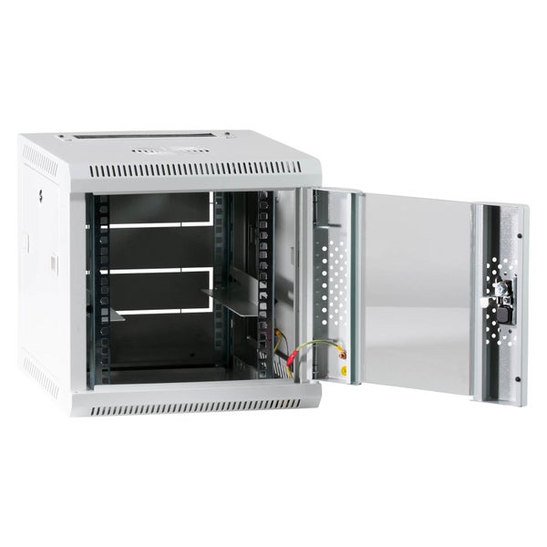 ProfiPatch Netzwerkschrank 10 Zoll Rack Wandschrank Wandgehäuse montiert Premium 6HE Tiefe 300mm grau