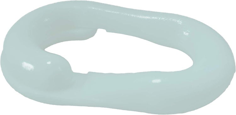 UvV Absperrketten Notglieder 10er Set, Reparatur und Verbindungsglieder aus Kunststoff in vielen Farben und Größen / 6 mm / weiß