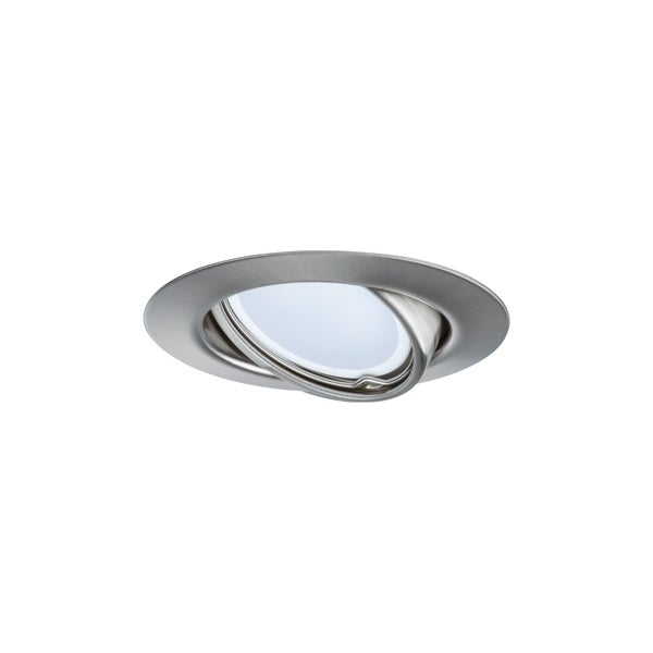 LED Einbauleuchte 3-Step-Dim Base Coin Basisset schwenkbar rund 90mm 20° Coin 3x5W 3x370lm 230V dimmbar 3000K Eisen gebürstet