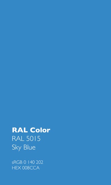 Farbmuster RAL 5015 Himmelblau