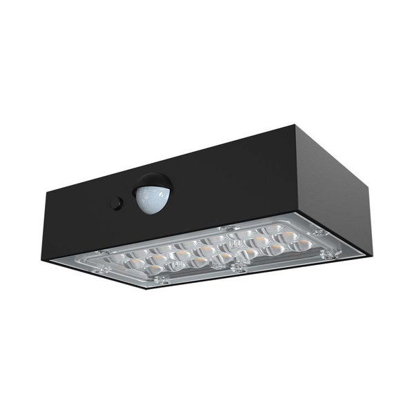 Solar-Wandleuchten - Sensor - IP65 - Schwarzes Gehäuse - 3 Watt - 350 Lumen - 4000K+3000K