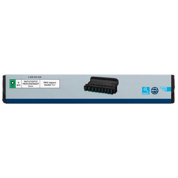 Bosch PRO Impact Socket Set 1/2 Standard 9‑tlg. - 2608003038