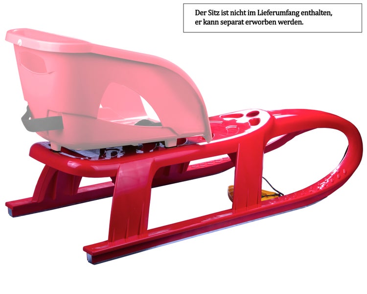 Ondis24 Kinderschlitten Rennrodel Bob Bullet mit Metallkufen rot