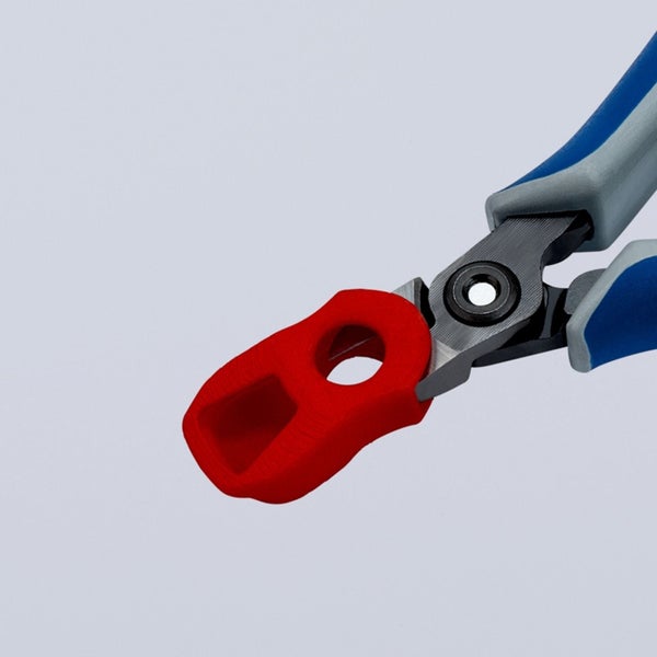 Elektronik-Seitenschneider mit roter Schutzkappe