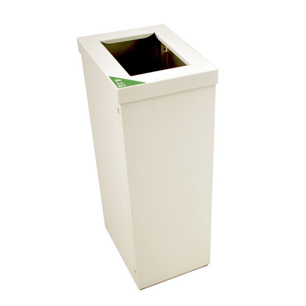 PROREGAL Wertstoffsammler Recycloflex 60 Liter HxBxT 70,5 x 26,3 x 34,3 cm AlumInium Weiß