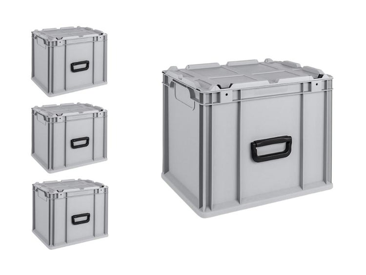 PROREGAL SuperSparSet 4 x Eurobox NextGen Portable HxBxT 33,5 x 30 x 40 cm 30 Liter Eurobehälter Transportbox Transportbehälter Stapelbehälter