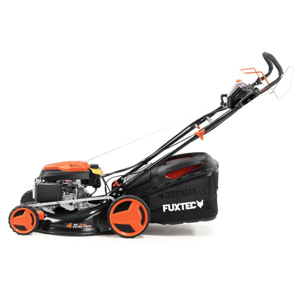 FUXTEC Benzin Rasenmäher FX-RM5196eSPRO  - 196ccm | 51cm | 6PS  | mit Antrieb + E-Start + FlexSpeed | 36kg | 60L | Seitenauswurf |ab 1001m²