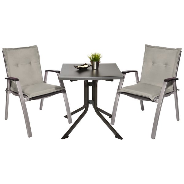 Beautissu Loft NL Niederlehner 100x50x6cm Hellgrau (4tlg)