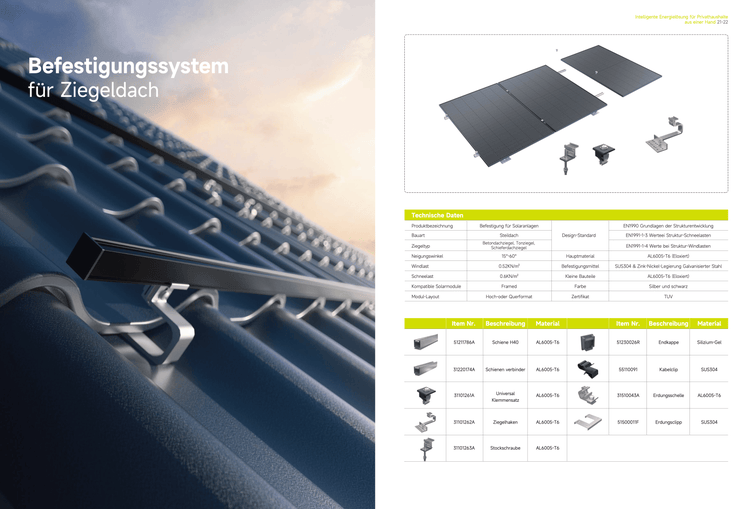 Slenergy Photovoltaik Komplettsystem -  14,45 KWP/ 34 Module/ 7,68KWh Speicher/ Unterkonstuktion/ Kompletter Kabelsatz