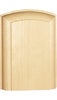 Küchenfront aus Holz mit Rundbogen-Design