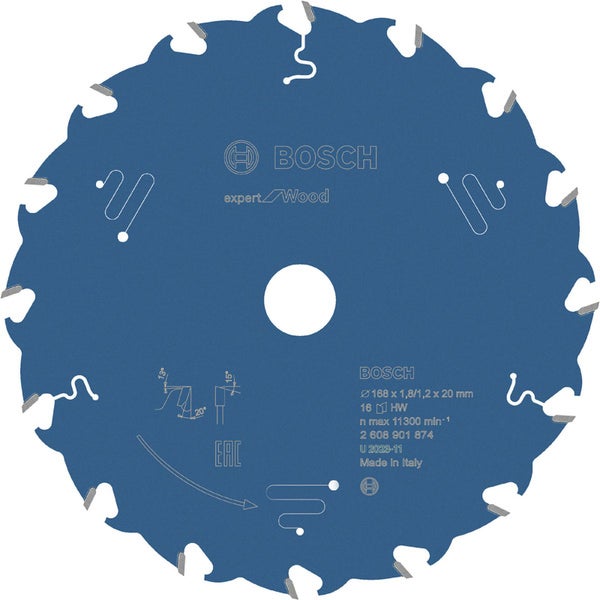 Bosch Expert for Wood Kreissägeblatt, 168x20x1.8/1.2 mm, 16 Zähne - 2608901874