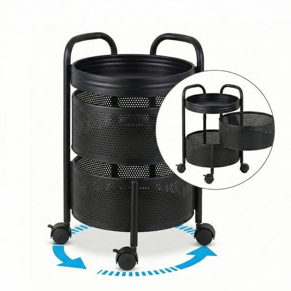 Rollwagen mit zwei Körben und einer Ablage