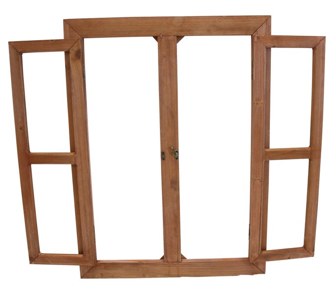 FRANK FLECHTWAREN | Holzfenster Nostalgie, HOLZ, METALL, 57 x 2 x 78 cm
