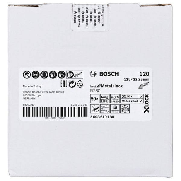 Bosch PRO R780 X-Lock Fiberscheibe 125 mm G120 - 2608619188