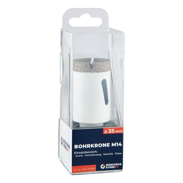 35 mm Bohrkronenaufsatz M14 in Verpackung