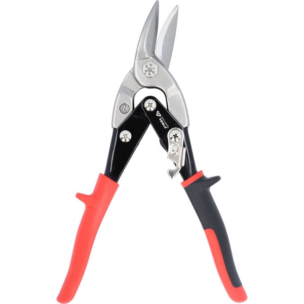 Brilliant Tools Idealschere linksschneidend mit ergonomischen Griffen aus Metall und Kunststoff.