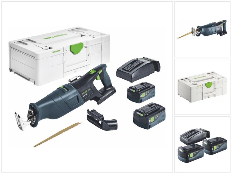 Festool RSC 18 5,0 EB-Plus Akku Säbelsäge 18 V Brushless ( 576948 ) + 2x Akku 5,0 Ah + Ladegerät + Systainer