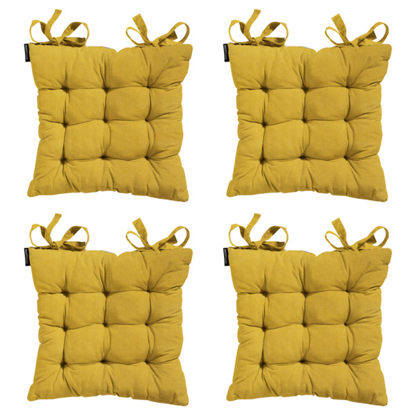 Sitzkissen Panama senf - Ca. 46x46 cm - 4er-Set