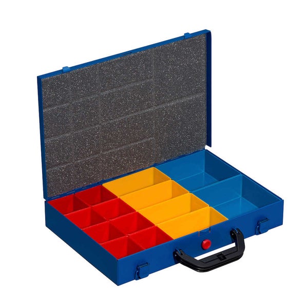 PROREGAL Kleinteilekoffer EuroPlus Pro 34L-14 Einsätze HxBxT 6,5 x 33,5 x 25 cm Blau
