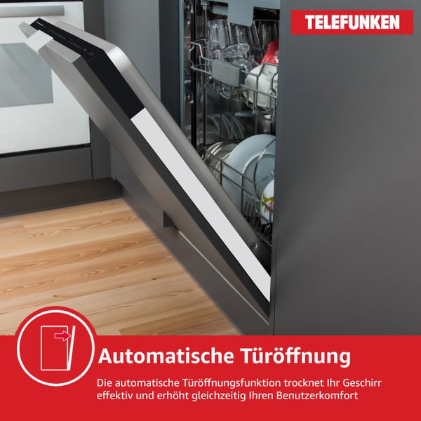 Telefunken Geschirrspüler vollintegriert Einbauspülmaschine 60cm 12 Gedecke 9 Programme AquaStop G-EV-6014-C