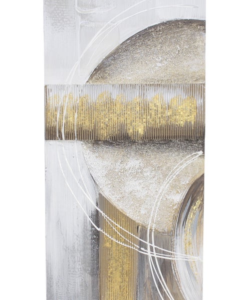 FRANK FLECHTWAREN | Wandbild Modern, 30 x 3 x 90 cm, HOLZ, TEXTIL
