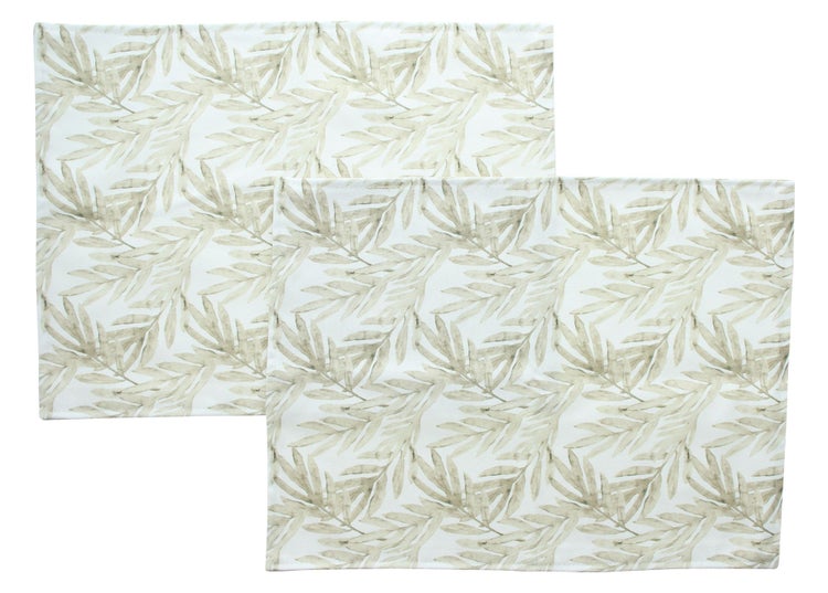 FRANK FLECHTWAREN | Platzmatte Bamboo Leaves, 4er Set, POLYESTER, 33 x 44 cm