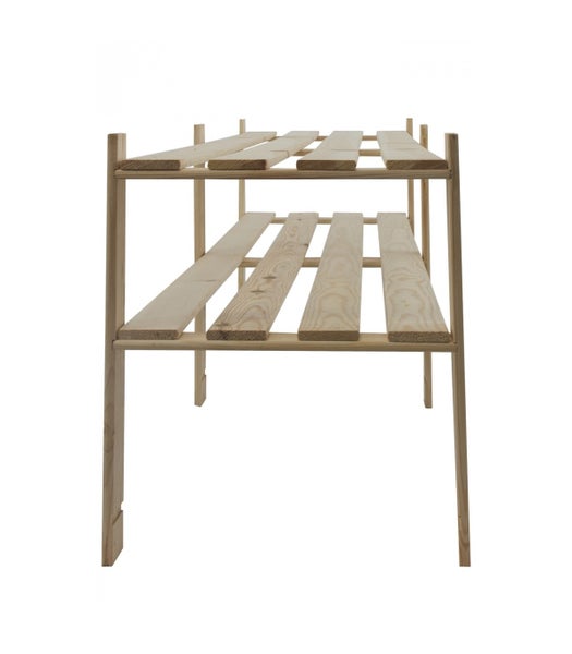 PROREGAL Holzregal Pinepeak HxBxT 50 x 170 x 38 cm 2 Fachboden 1,2 cm Dickes Kiefernholz Natur