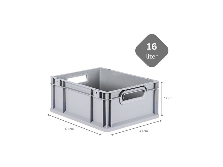 PROREGAL SparSet 5x Eurobox NextGen Grip HxBxT 17 x 30 x 40 cm 16 Liter Griffe
