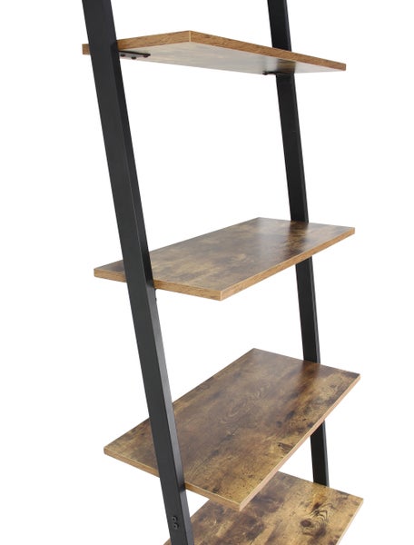 FRANK FLECHTWAREN | Leiterregal Vintage-Charme, METALL, HOLZ, 64 x 34 x 182 cm