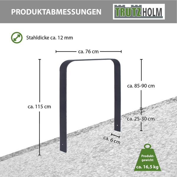 Produktabmessungen des Fahrradständers