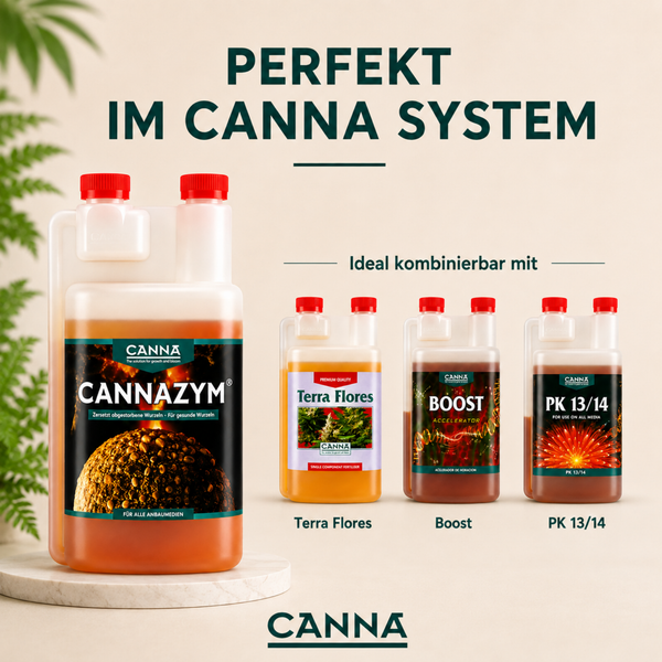 Canna Cannazym Enzymdünger und weitere Canna Pflanzendünger für das Canna System.