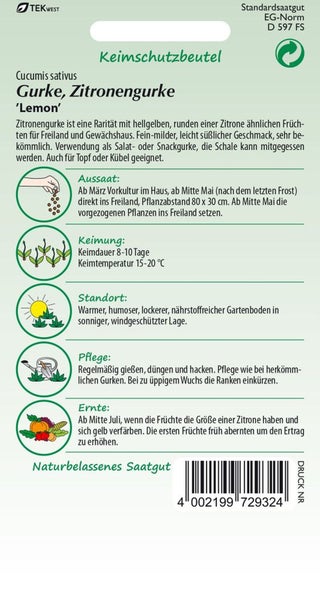 Gurkensamen Zitronengurke